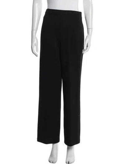 Pre-owned St John Wide Leg Pants In Black