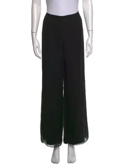 Pre-owned St John Wide Leg Pants In Black