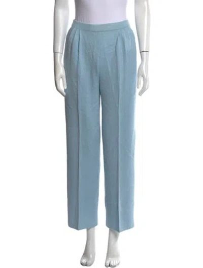 Pre-owned St John Wide Leg Pants In Blue