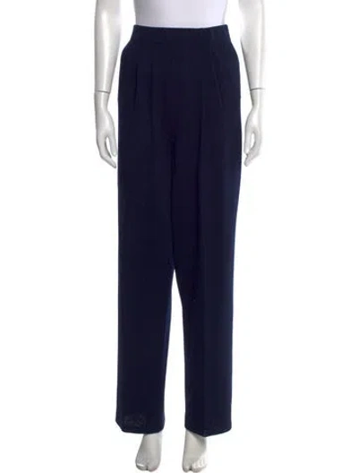 Pre-owned St John Wide Leg Pants In Blue