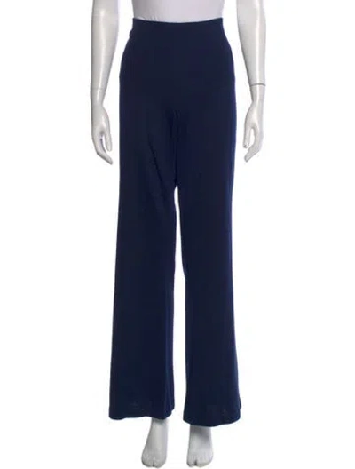 Pre-owned St John Wide Leg Pants In Blue