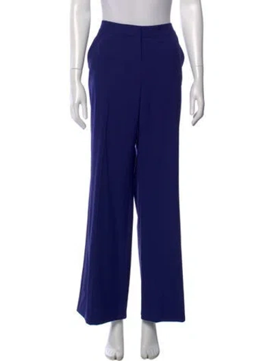 Pre-owned St John Wide Leg Pants In Blue