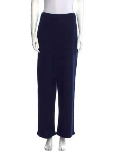 Pre-owned St John Wide Leg Pants In Blue
