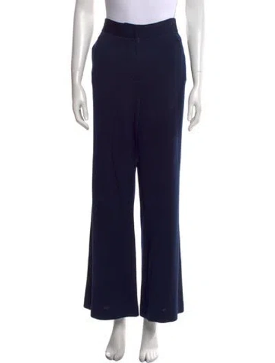 Pre-owned St John Wide Leg Pants In Blue