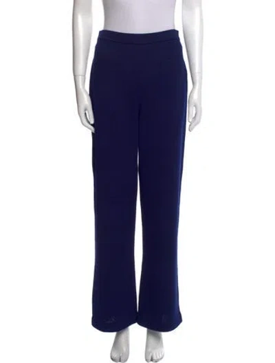 Pre-owned St John Wide Leg Pants In Blue