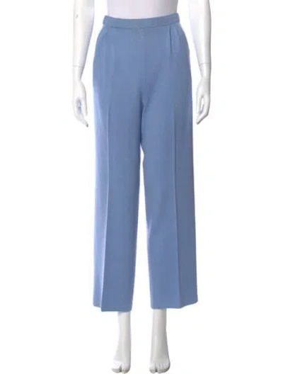 Pre-owned St John Wide Leg Pants In Blue