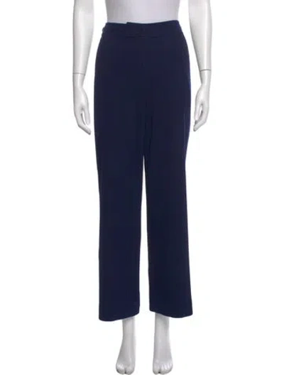 Pre-owned St John Wide Leg Pants In Blue