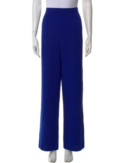 Pre-owned St John Wide Leg Pants In Blue