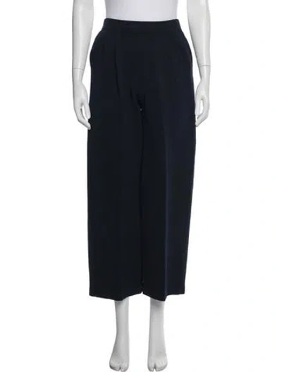 Pre-owned St John Wide Leg Pants In Blue