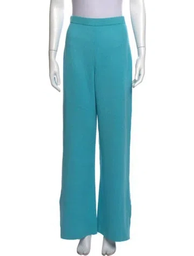 Pre-owned St John Wide Leg Pants In Blue