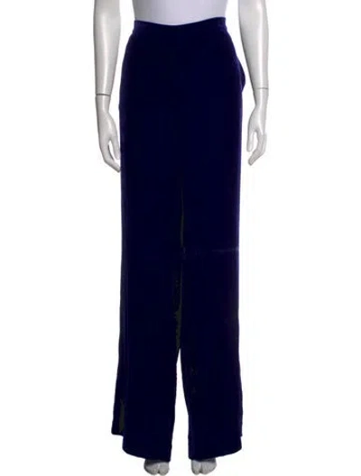 Pre-owned St John Wide Leg Pants In Blue