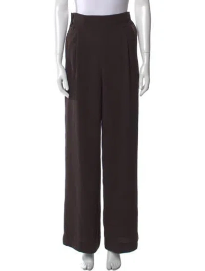 Pre-owned St John Wide Leg Pants In Brown