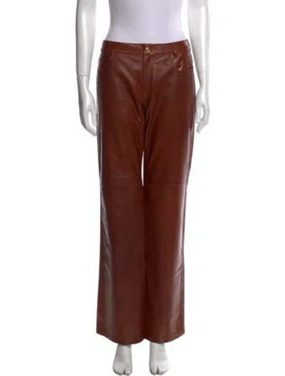 Pre-owned St John Wide Leg Pants In Brown