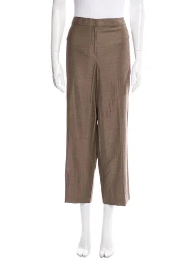 Pre-owned St John Wide Leg Pants In Brown