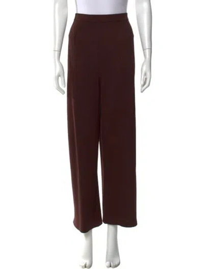 Pre-owned St John Wide Leg Pants In Brown