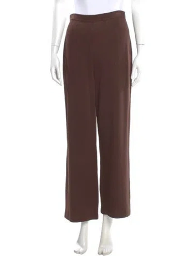 Pre-owned St John Wide Leg Pants In Brown