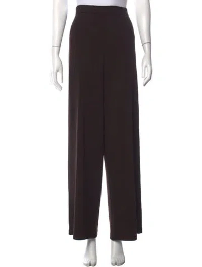 Pre-owned St John Wide Leg Pants In Brown