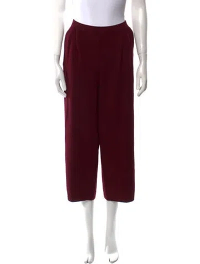 Pre-owned St John Wide Leg Pants In Burgundy