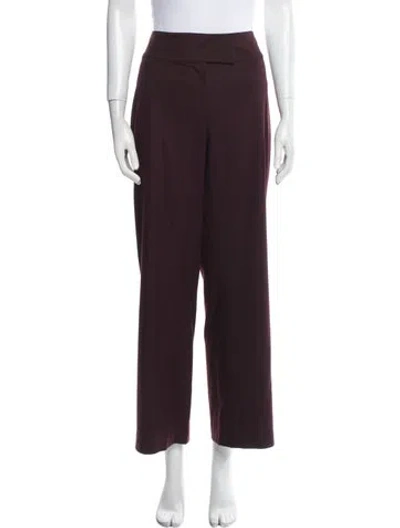 Pre-owned St John Wide Leg Pants In Burgundy