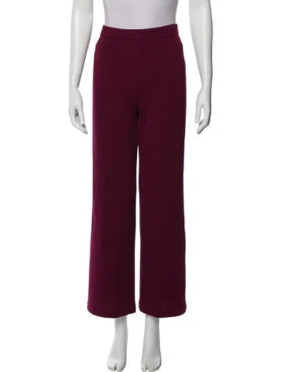 Pre-owned St John Wide Leg Pants In Burgundy