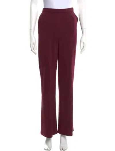 Pre-owned St John Wide Leg Pants In Burgundy