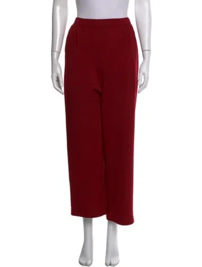 Pre-owned St John Wide Leg Pants In Burgundy
