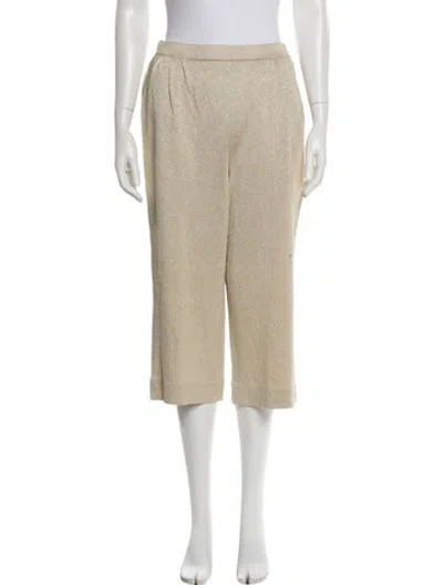 Pre-owned St John Wide Leg Pants In Gold