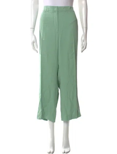 Pre-owned St John Wide Leg Pants In Green