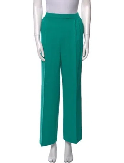 Pre-owned St John Wide Leg Pants In Green
