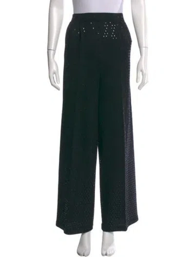 Pre-owned St John Wide Leg Pants In Green