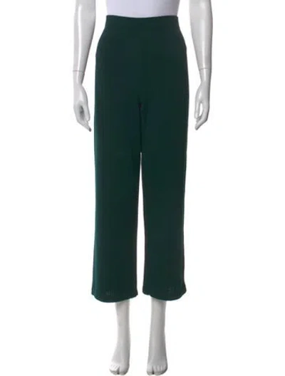 Pre-owned St John Wide Leg Pants In Green