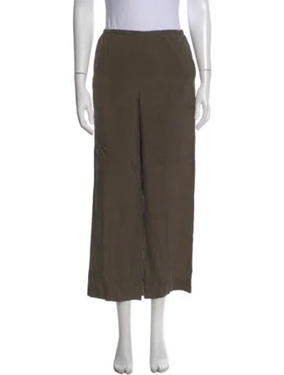 Pre-owned St John Wide Leg Pants In Green