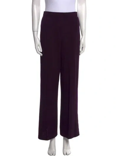 Pre-owned St John Wide Leg Pants In Purple
