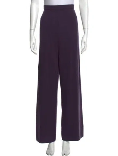 Pre-owned St John Wide Leg Pants In Purple