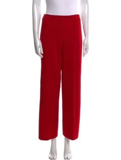Pre-owned St John Wide Leg Pants In Red