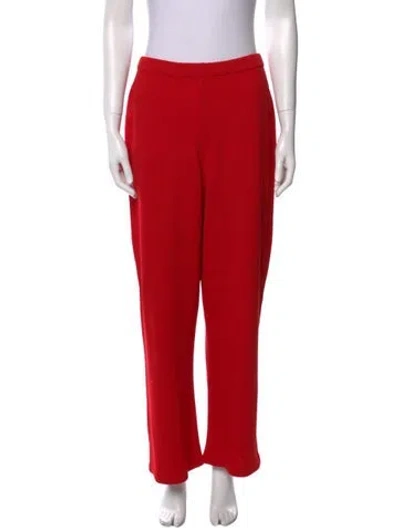 Pre-owned St John Wide Leg Pants In Red