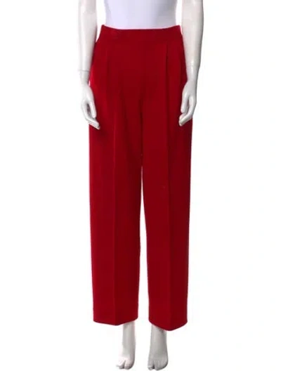 Pre-owned St John Wide Leg Pants In Red