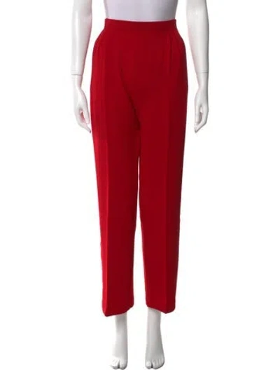 Pre-owned St John Wide Leg Pants In Red