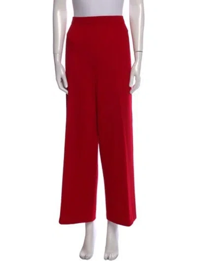 Pre-owned St John Wide Leg Pants In Red