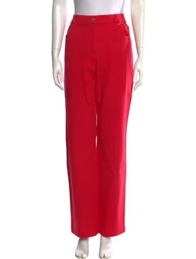 Pre-owned St John Wide Leg Pants In Red
