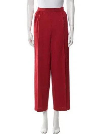 Pre-owned St John Wide Leg Pants In Red