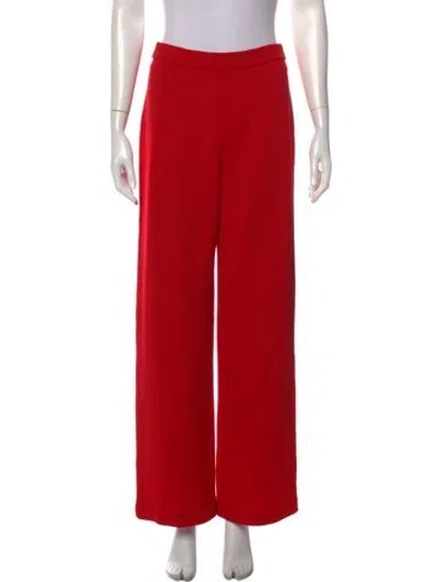 Pre-owned St John Wide Leg Pants In Red