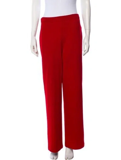 Pre-owned St John Wide Leg Pants In Red