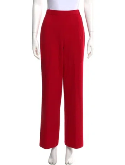 Pre-owned St John Wide Leg Pants In Red
