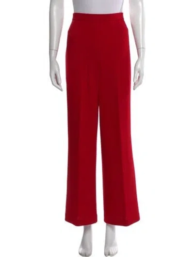 Pre-owned St John Wide Leg Pants In Red