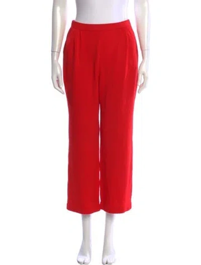Pre-owned St John Wide Leg Pants In Red