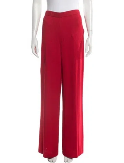 Pre-owned St John Wide Leg Pants In Red
