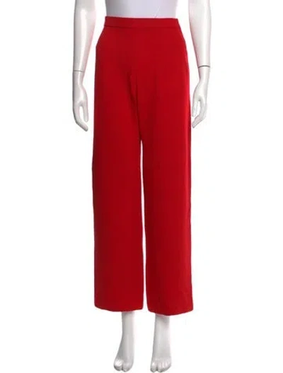 Pre-owned St John Wide Leg Pants In Red