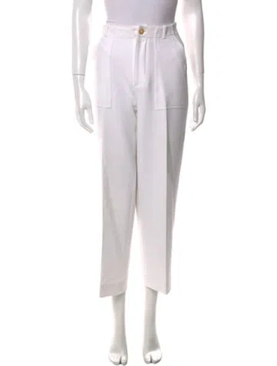 Pre-owned St John Wide Leg Pants In White