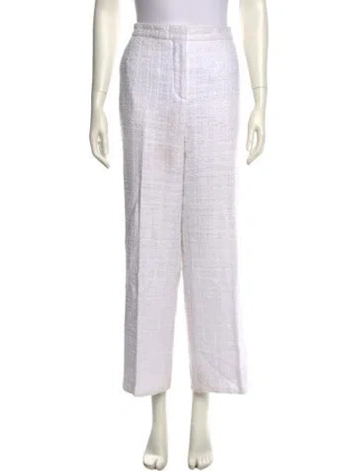 Pre-owned St John Wide Leg Pants In White